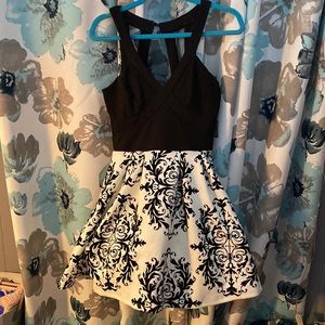 Black and white formal dress
